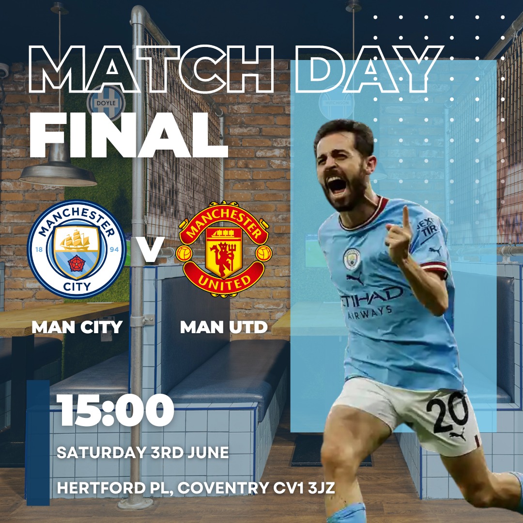 Manchester City vs Manchester United Sky Blue Tavern
